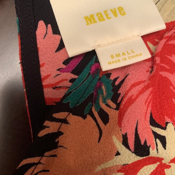 - Anthropologie Maeve Black Floral Blouse Size S - Picture 2 of 5